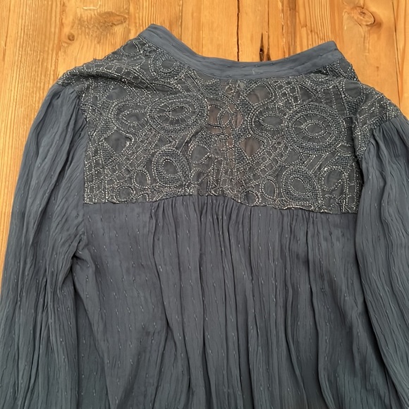 Blue Free People blouse size large - Picture 3 of 3